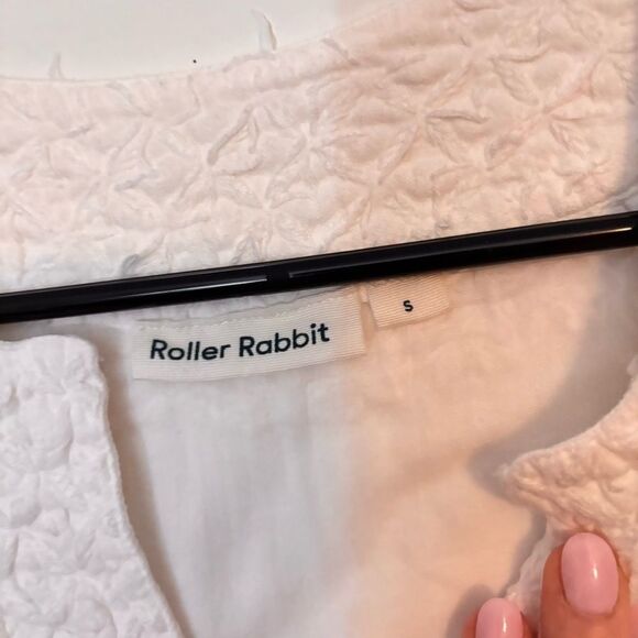 Roller Rabbit Faith Dress White Eyelet Embroidered Summer Dress size Small - Picture 6 of 6